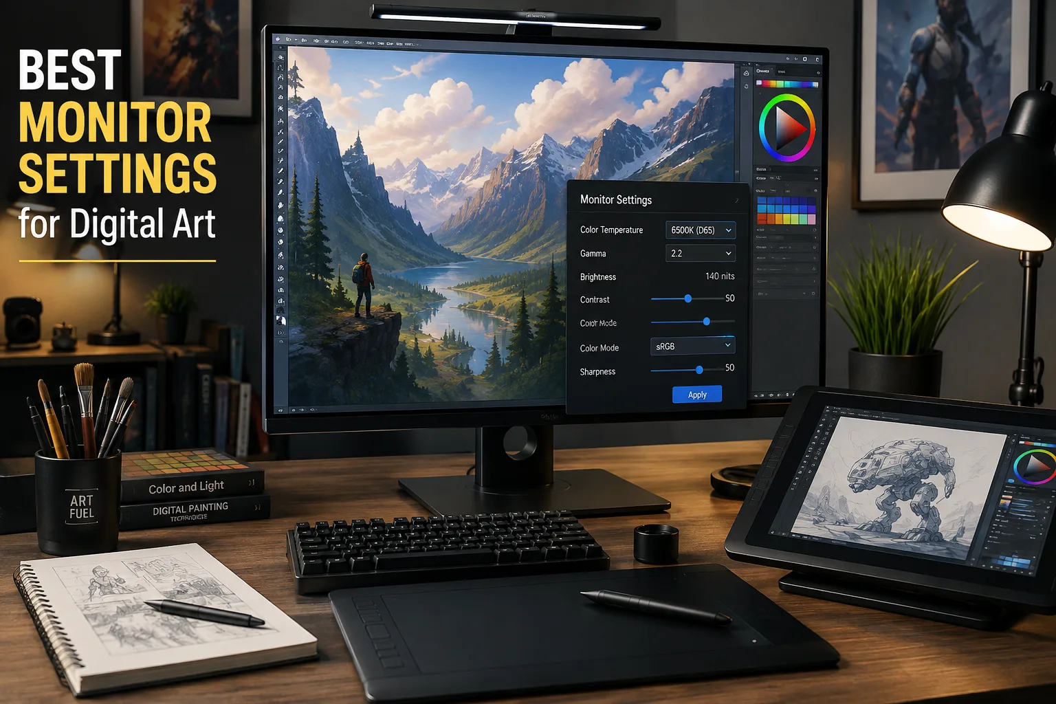 best-monitor-settings-for-digital-art